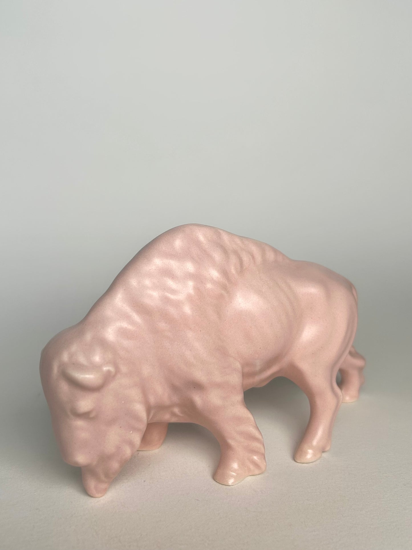 Pink Bison Statue.