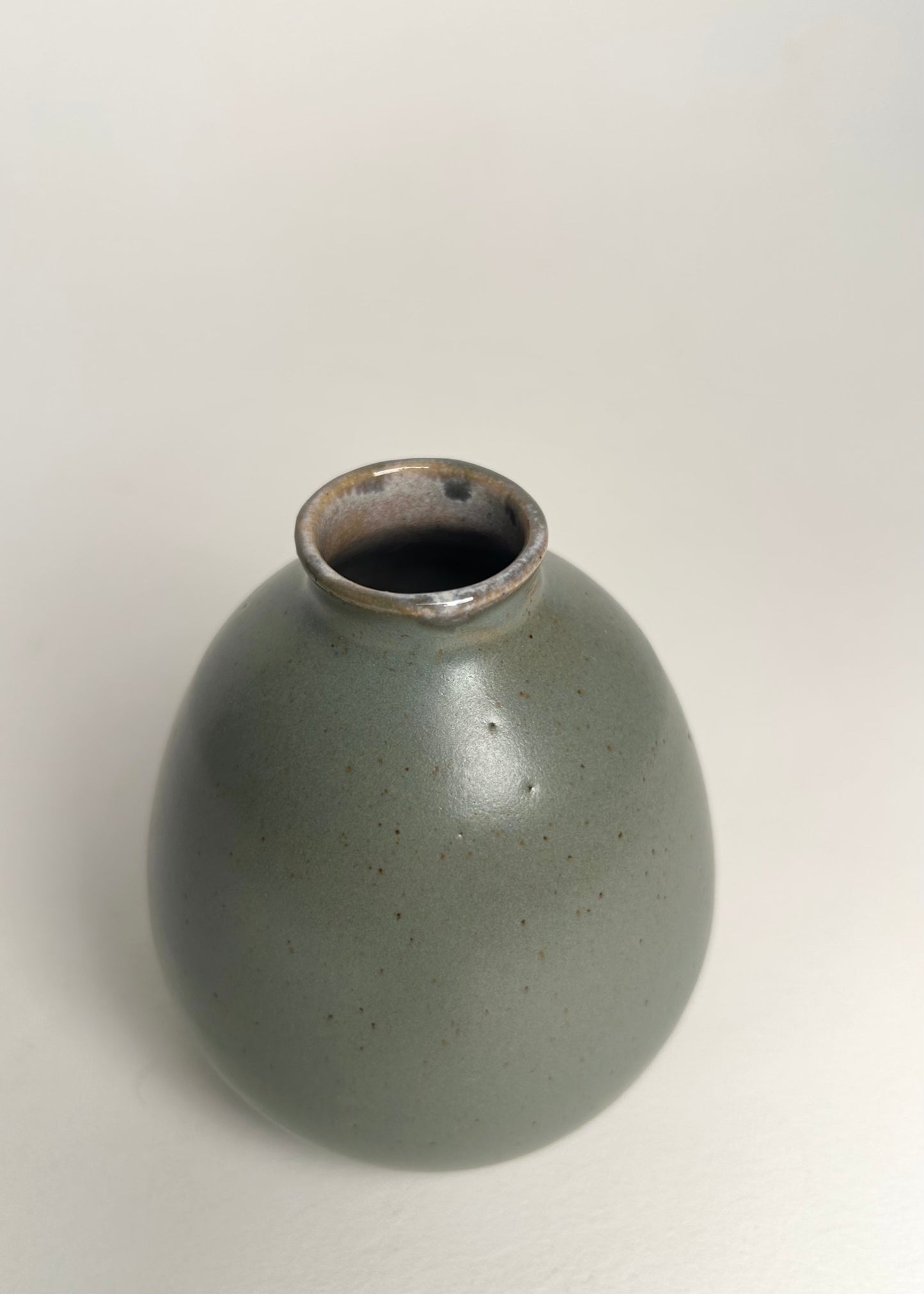 Matte Green Bud Vase.