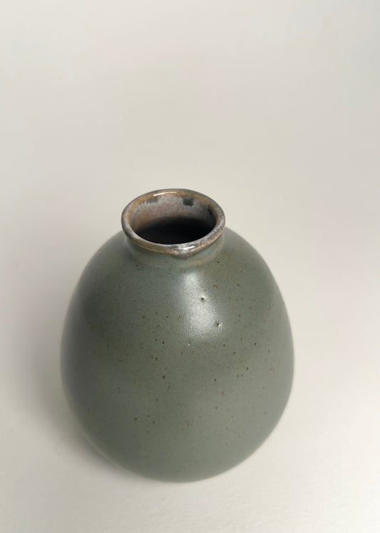 Matte Green Bud Vase.