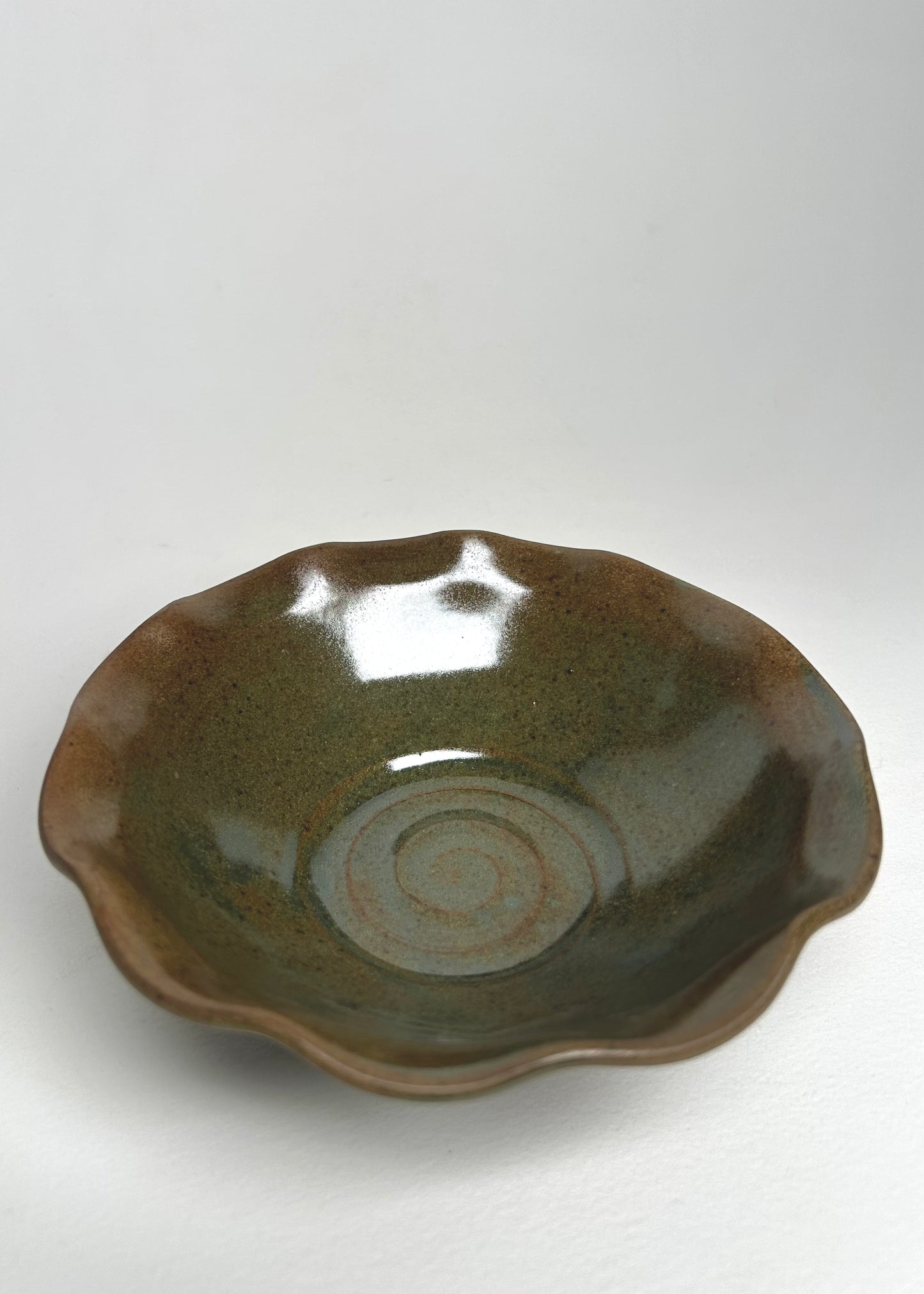 Green Flower Dish.