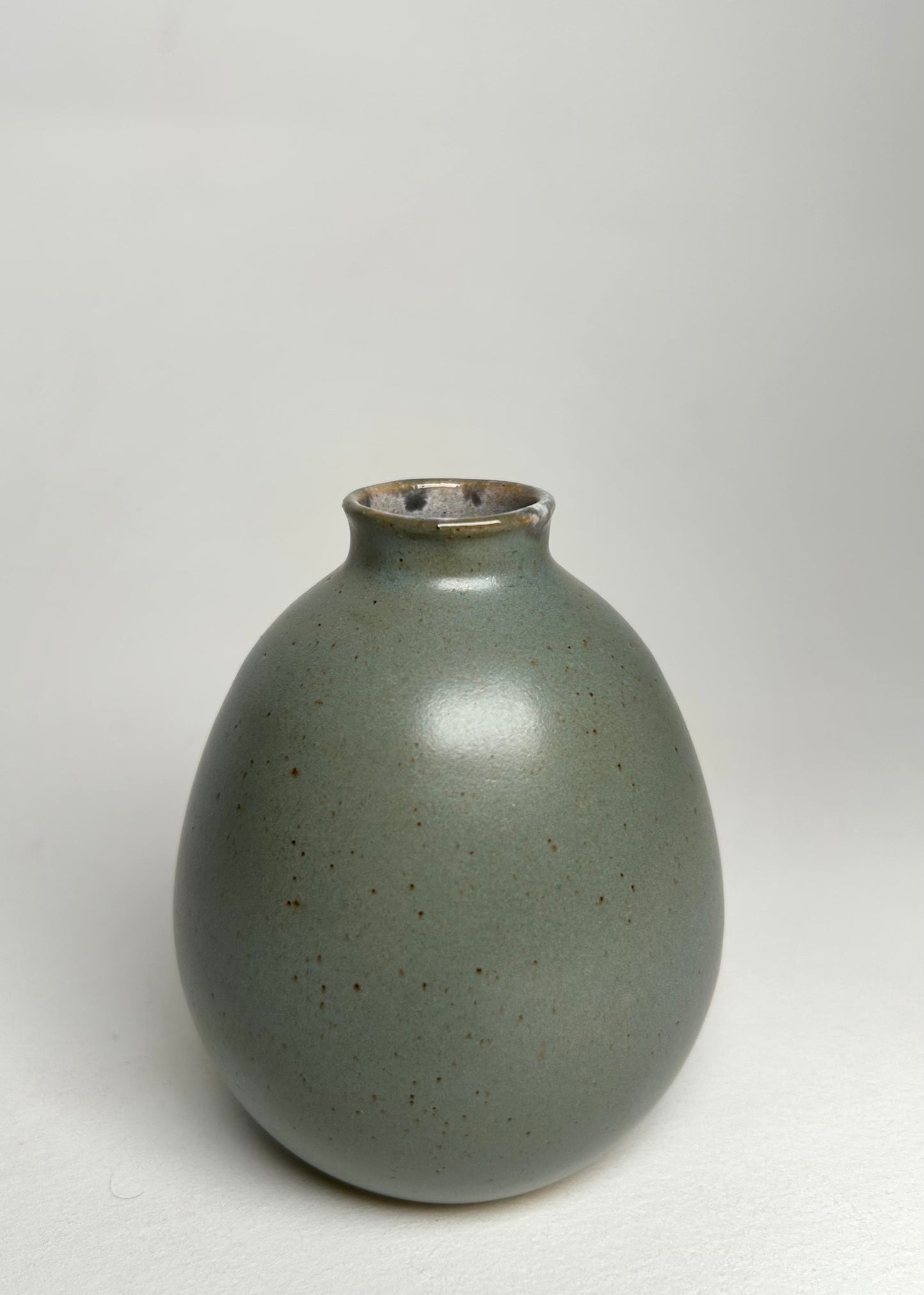 Matte Green Bud Vase.