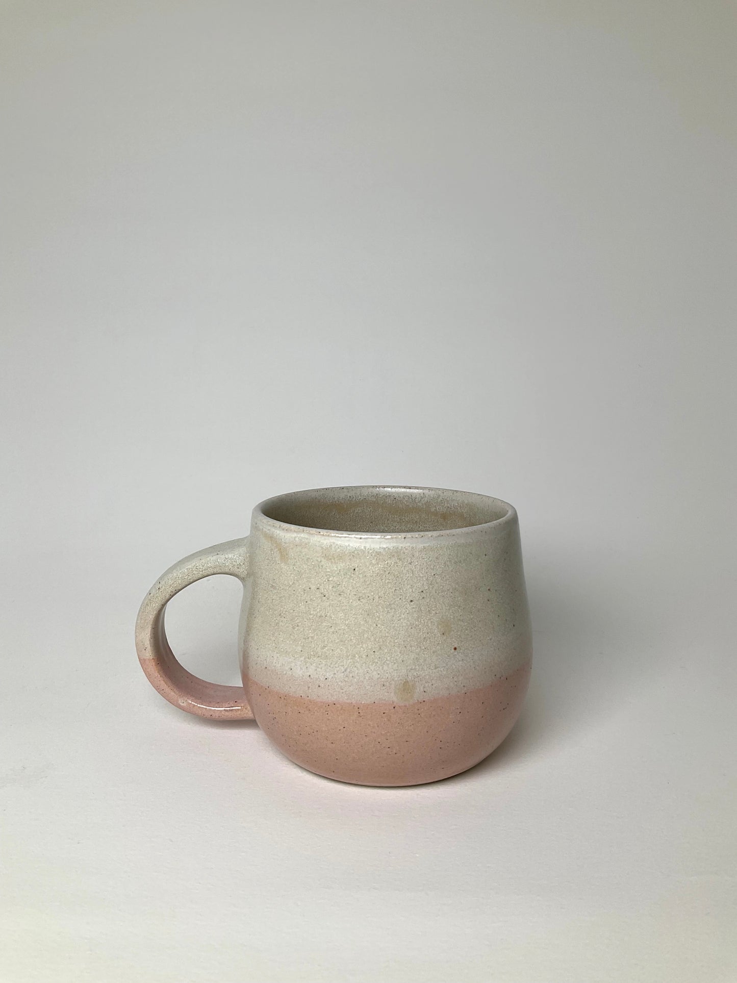Pink and White Mug.
