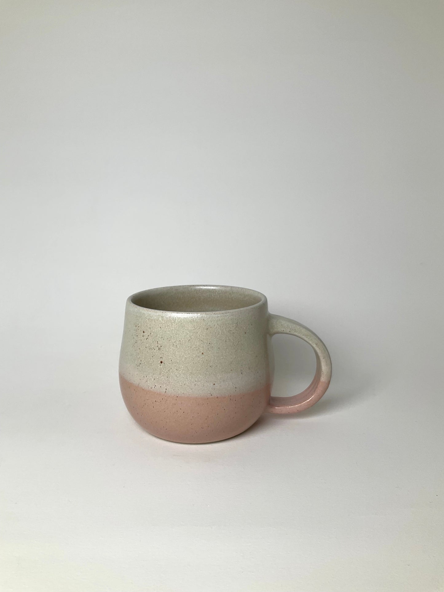 Pink and White Mug.
