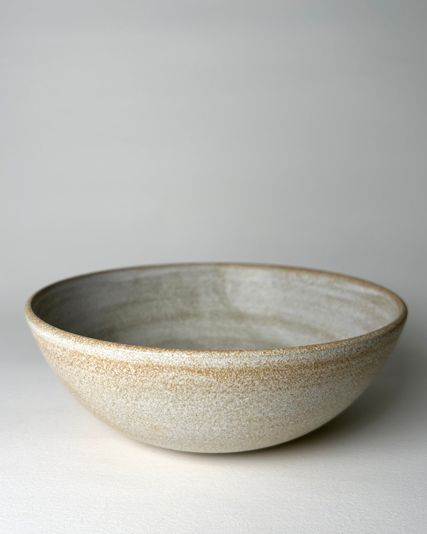 White Spiral Salad Bowl.