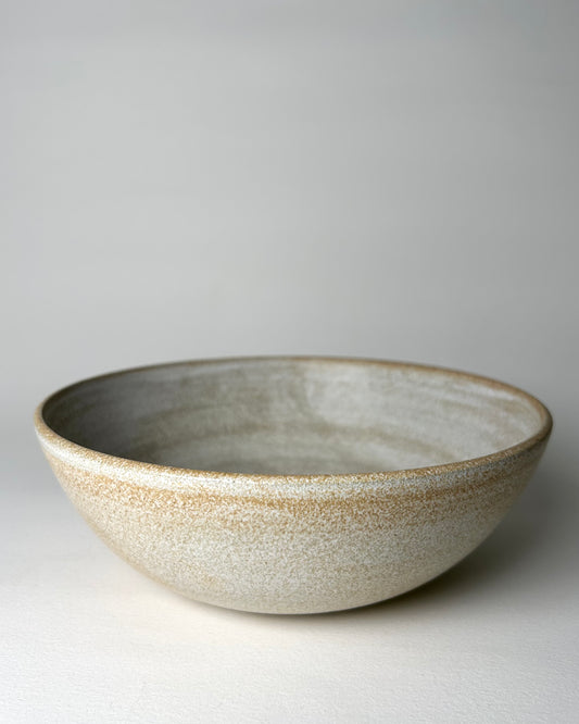 White Spiral Salad Bowl.