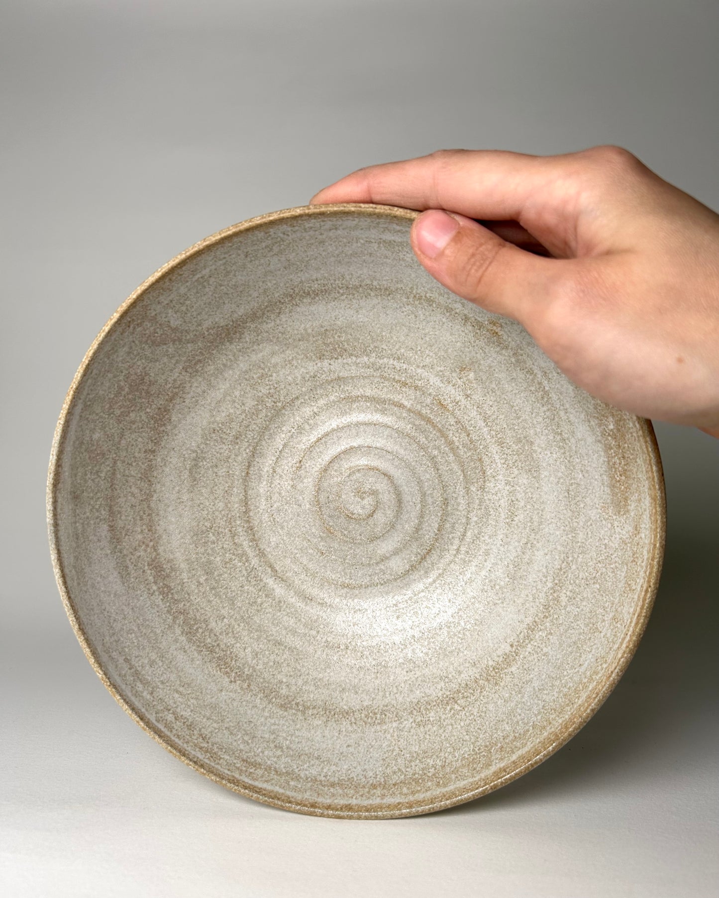 White Spiral Salad Bowl.