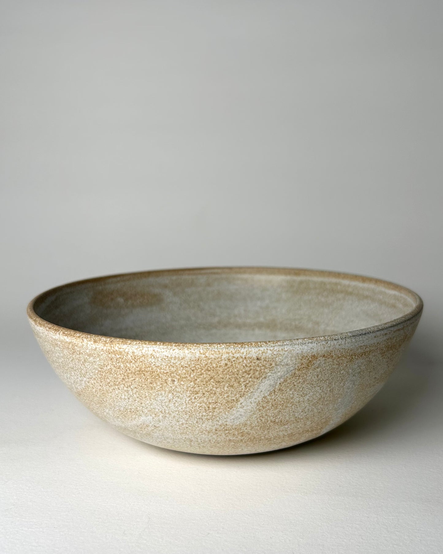 White Spiral Salad Bowl.