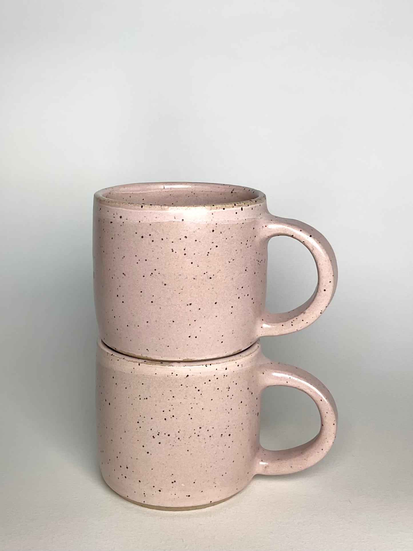 Little Pink Speckle Mugs.