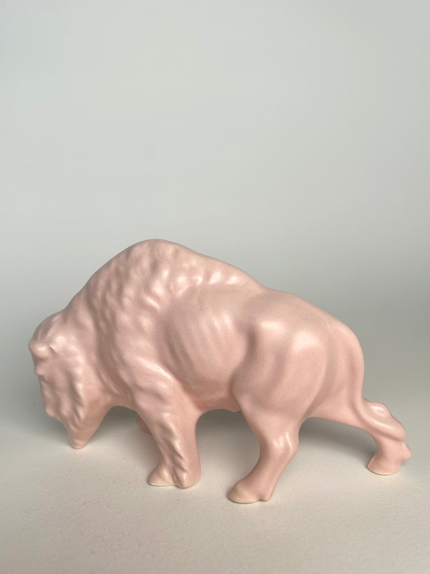 Pink Bison Statue.