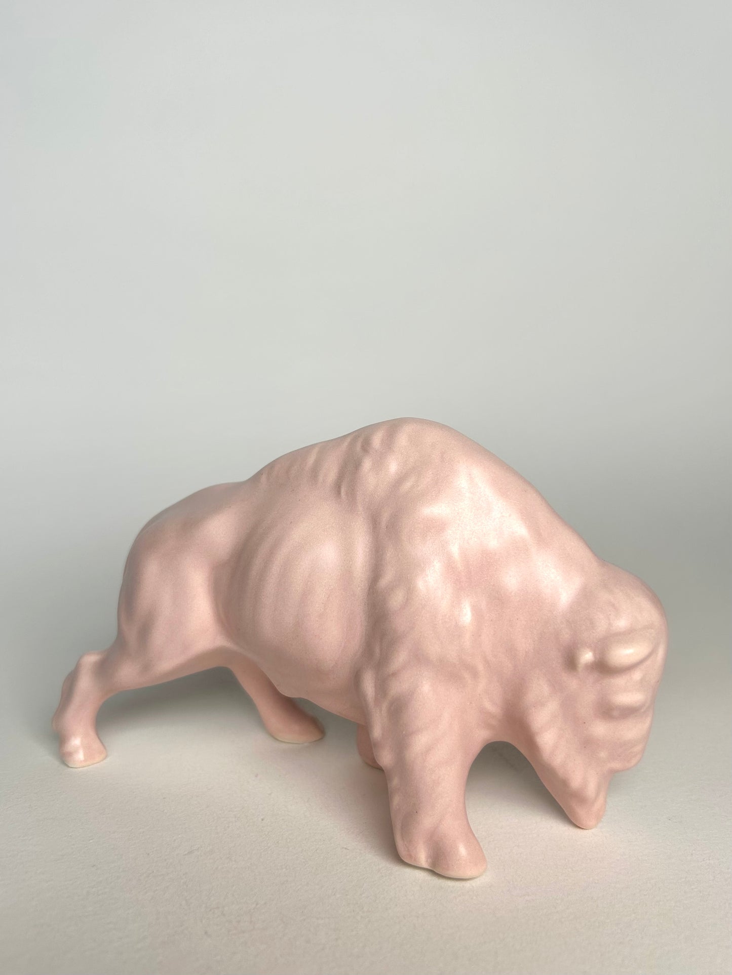 Pink Bison Statue.